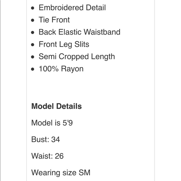 LAST 1️⃣ Montecito Embroidered Pant - Picture 5 of 5